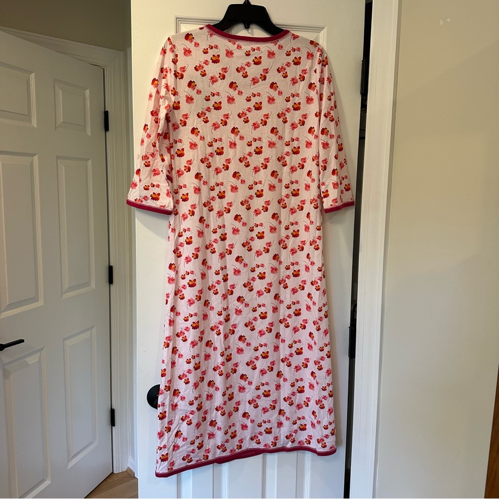 Garnet Hill Asian Wrap nightgown 100% cotton organic size xs NWT - Picture 8 of 10